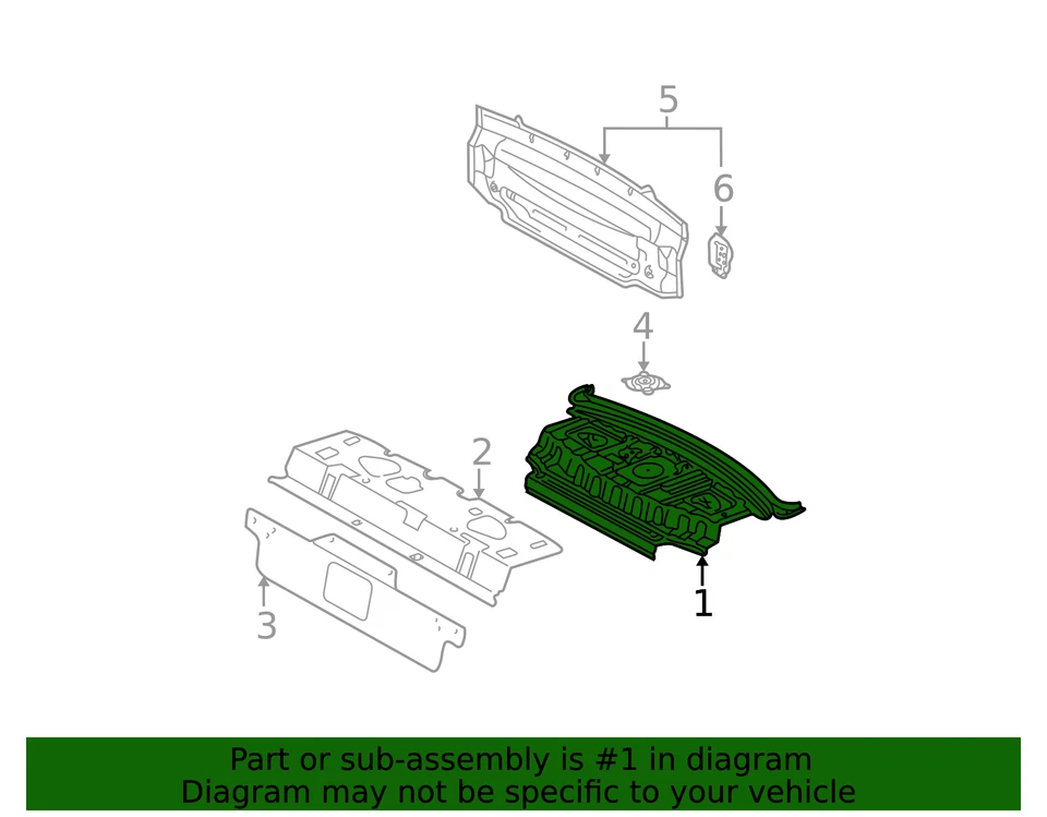 Bandeja de paquete original Toyota 64101-AC021 Foto 2 de 2