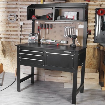 WorkPro 6713 2-in-1 48-Inch Workbench and Cabinet Combo With Light