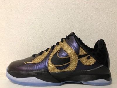 Nike Kobe V GS Eggplant Black Metallic Gold HM3753-500 Size 4.5y