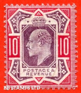 SG. 255a. M43 (2)b. 10d Slate Purple & Carmine ©. " No Cross on Crown "  B93387