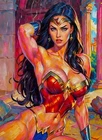 Wonder Woman DC Comics Grailpop Oil Painting ACEO Print Artist Signed /30 S1#83