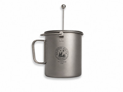 Pot/French Press 750 ml   Titanium 3-in-1 Outdoor-Kaffeegenuss Camping Bushcraft