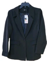 Pretty Garden Blazer, Pretty Garden Black Jacket, NWT, Small, Long Sleeve