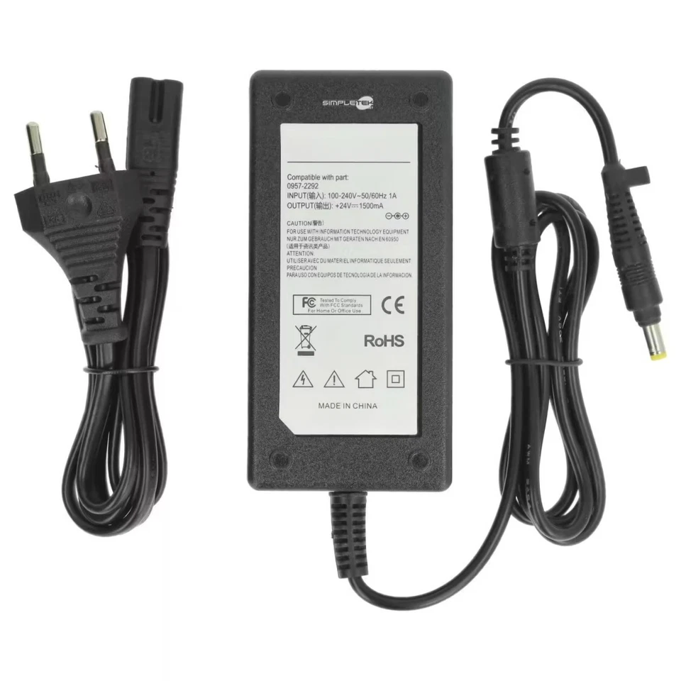 Charger Compatible With HP 0957-2292 24V 1,5A Scanner 4.8MM 1.7MM - Image 2 of 4