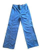 Vintage 1970s Levi's Orange Tab Sz:33 Light Blue Bell Bottom Jeans/Stretch Waist