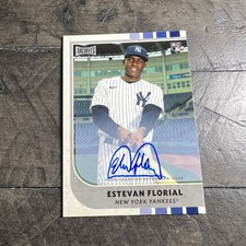 Estevan Florial RC rookie card auto autograph 2021 Topps Archives Snapshots #10. rookie card picture