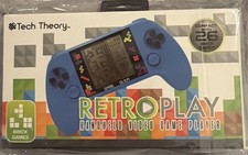 Tech Theory RetroPlay Handheld Electronic Game TT-RPLG-06, 26 Brick Games, Blue