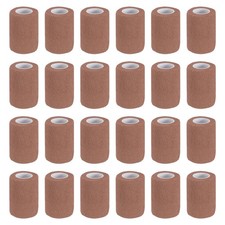 Self Adhesive Bandage Wrap 177" x 3", 24 Pcs Wrap Tape, Brown
