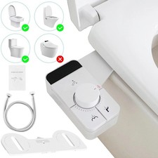 Bidet Toilet Seat Attachment | Ultra-Thin 2 Nozzles | Cold Water Bidet | UK