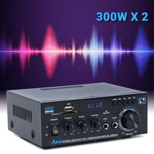 Home Audio Stereo Amplifier AK45: 300Wx2 Bluetooth 5.0 High-Power Receiver