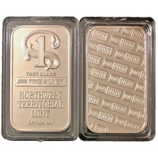 1 oz .999 FINE SILVER BAR, NWTM VERY NICE CONDITION 82.00 per troy oz