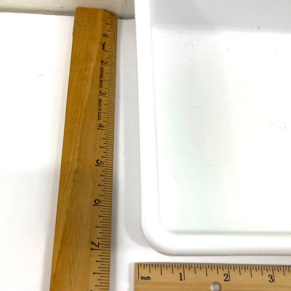 White & Black Plastic Storage Bin 10x7x3 Inches Home/Office Organization Durable - Image 4 of 4