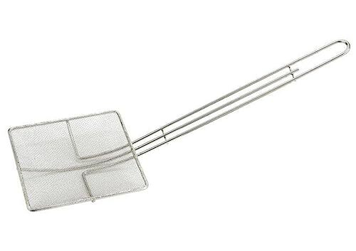 Winco Square Mesh Skimmer, 6.75-Inch, Medium, Nickel