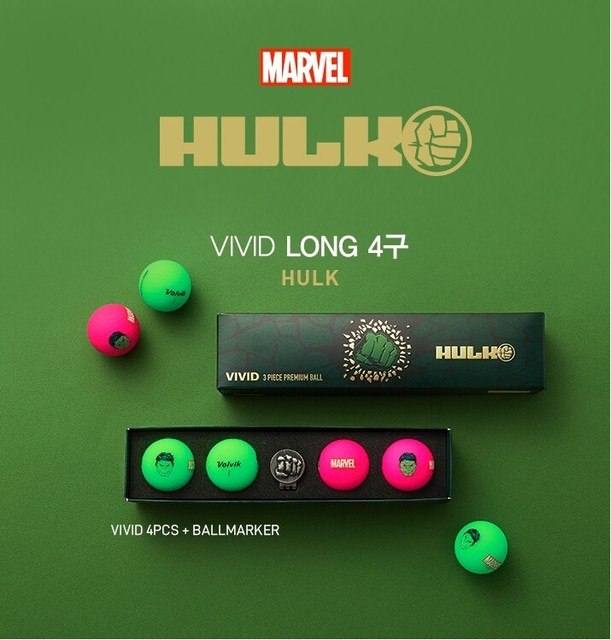 Volvik Vivid Marvel X Golf Balls (Spider Man, 4pk) Avengers Gift Set