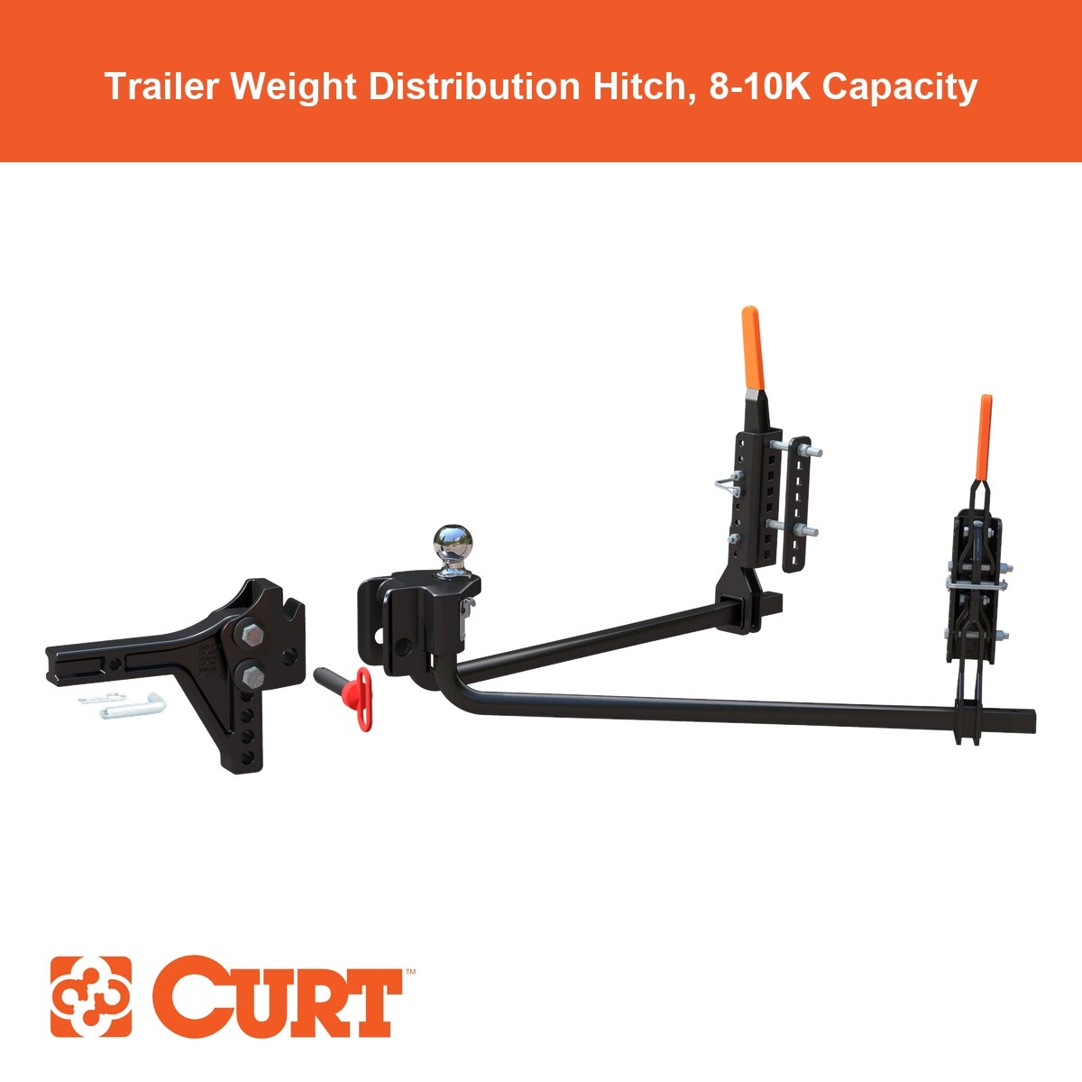 TruTrack 2P Trailer-Mounted Weight Distribution Hitch, 8-10K