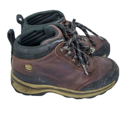 Timberland Boys Pawtuckaway Brown Leather Waterproof Hiking Boots Size 1.5