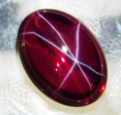 #ad 9.55 Ct Natural Red Star Ruby Cabochon Cut CERTIFIED Loose Gemstone 6 Rays $26.00