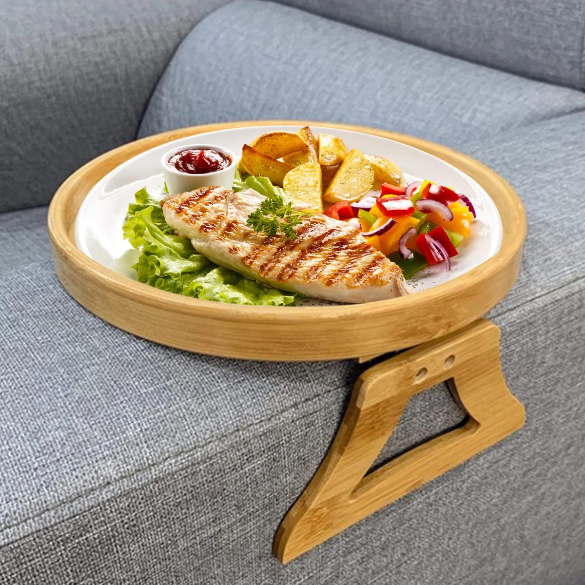 Sofa armrest table deals