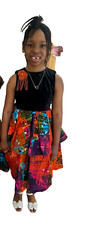 Toddler kid baby girl african ankara print dress handmade 5 years old