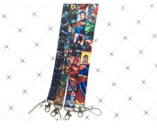 10pcs cartoon avengers Lanyard For Bus subway ID Card KeyChain Holder gif