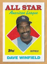 DAVE WINFIELD NEW YORK YANKEES AMERICAN LEAGUE ALL STAR #392 - TOPPS NM-MT 1988
