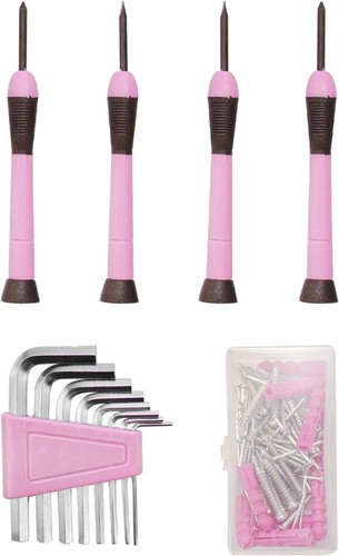 CARTMAN Pink 126 Piece Tool Set: for Women, General Household Hand Tool Kit - Picture 6 of 7