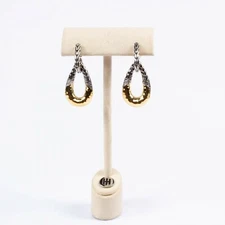 John Hardy Classic Chain Hammered Door Knocker Earrings