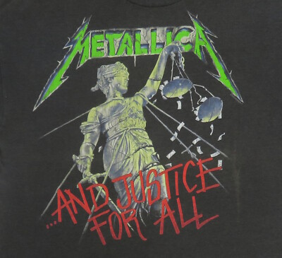 LLICA AND JUSTICE FOR ALL Tシャツ 1988 VINTAGE 1988 METALLICA “AND JUSTICE FOR ALL” BAND T-SHIRT | eBay