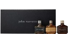 JOHN VARVATOS ARTISAN VINTAGE MEN'S COLOGNE 3 PIECE GIFT SET .5 oz NEW IN BOX
