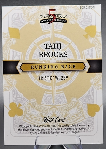 Tahj Brooks 1/2 2024 Wild Card 5 Card Draw Rookie RC Red Foil Bengals SSP - Picture 2 of 2