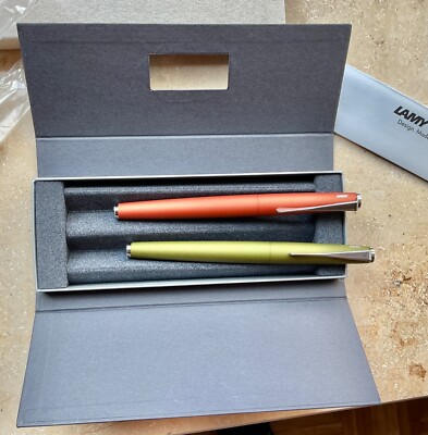 STOCK CLEANUP! 2 x LAMY Studio Fountain Pens, Special Colours, Savannah/Terracotta