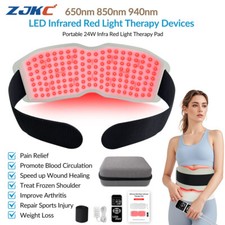 Silicone 24W Red Light Treatment for Back Waist Pain Heating Pad Belt Therapy
