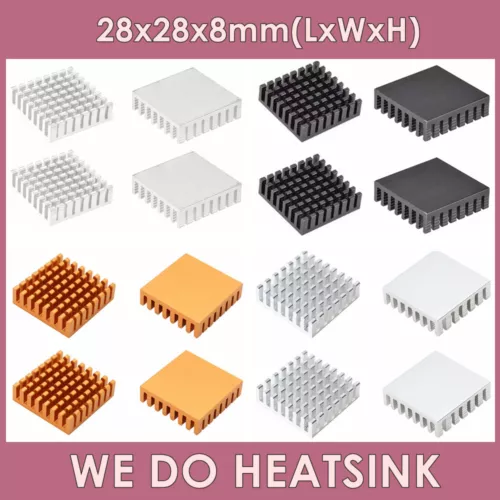 28x28x8mm With or Without Tape Electronic Radiators Heatsink for CPU GPU IC Chip