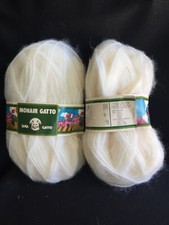 7 Creamy White  Mohair Gatto  - Mohair, Wool  Acrylic