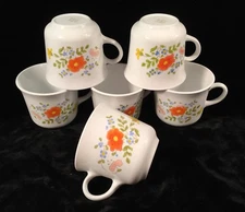 Corelle by Corning WILDFLOWER Set of 6 Mugs