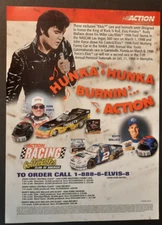 ACTION RACING COLLECTABLES Elvis Presley Nascar ~ Vintage Magazine PRINT AD 1998