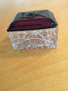 small glass trinket box