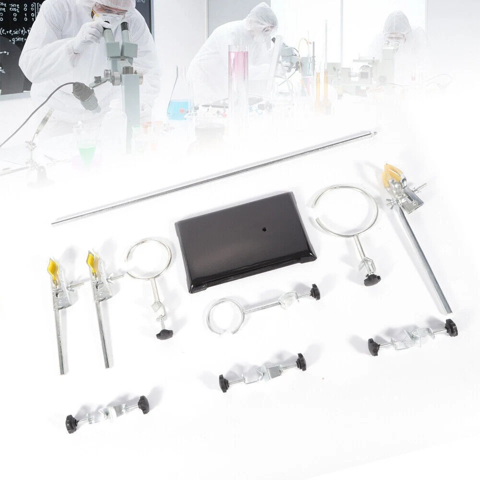 Laborstativ Laborständer Klemme Muffe Ring Laborstativ Kit Laborzubehör 60cm Kit - Bild 4 von 4