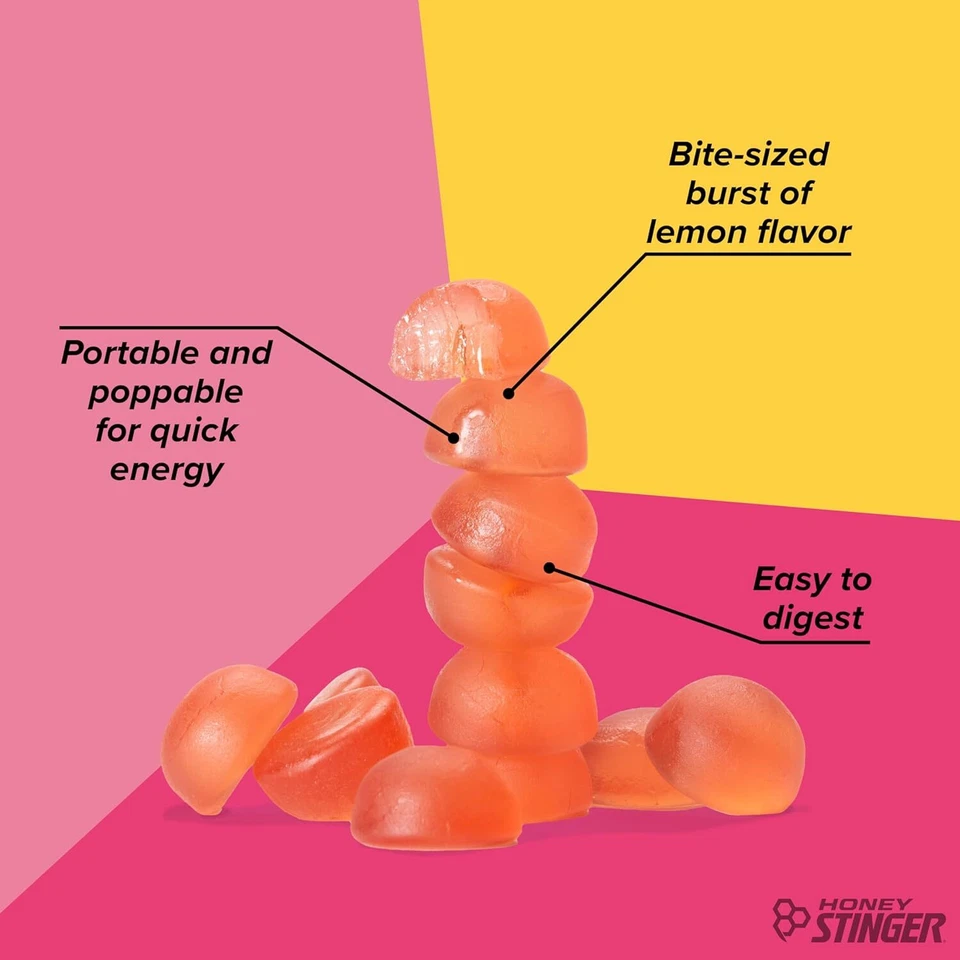 Paquete de 4 Honey Stinger Energy Chews limonada rosa 1,8 OZ Foto 4 de 4