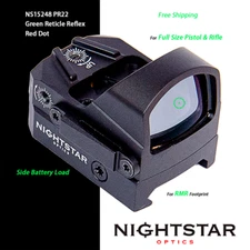 NightStar PR22 Reflex Green Dot and Circle Reticle Side Loaded Long Battery Life