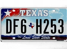EXPIRED TEXAS LICENSE PLATE *LONE STAR STATE* RANDOM LETTERS/NUMBERS NICE MINT!!