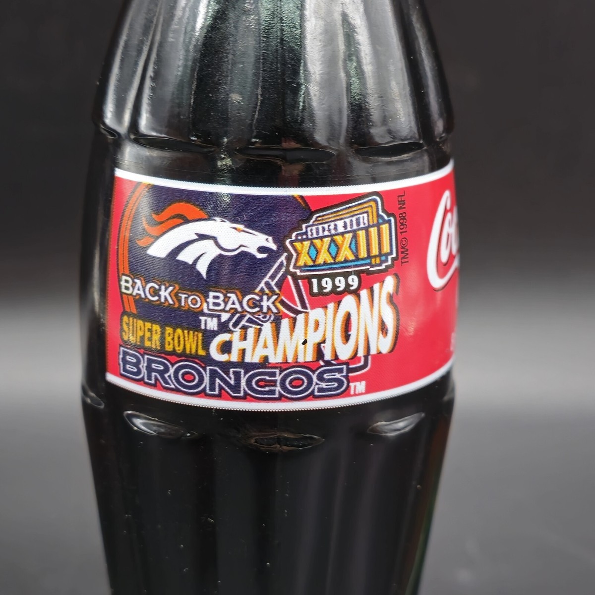Super Bowl XXXIII 1999 Broncos Champions Coca Cola Classic Coke