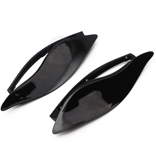 Black Adjustable Air Deflectors Side Wing Cover For Harley Tri Glid 2014-2016 - Picture 6 of 9