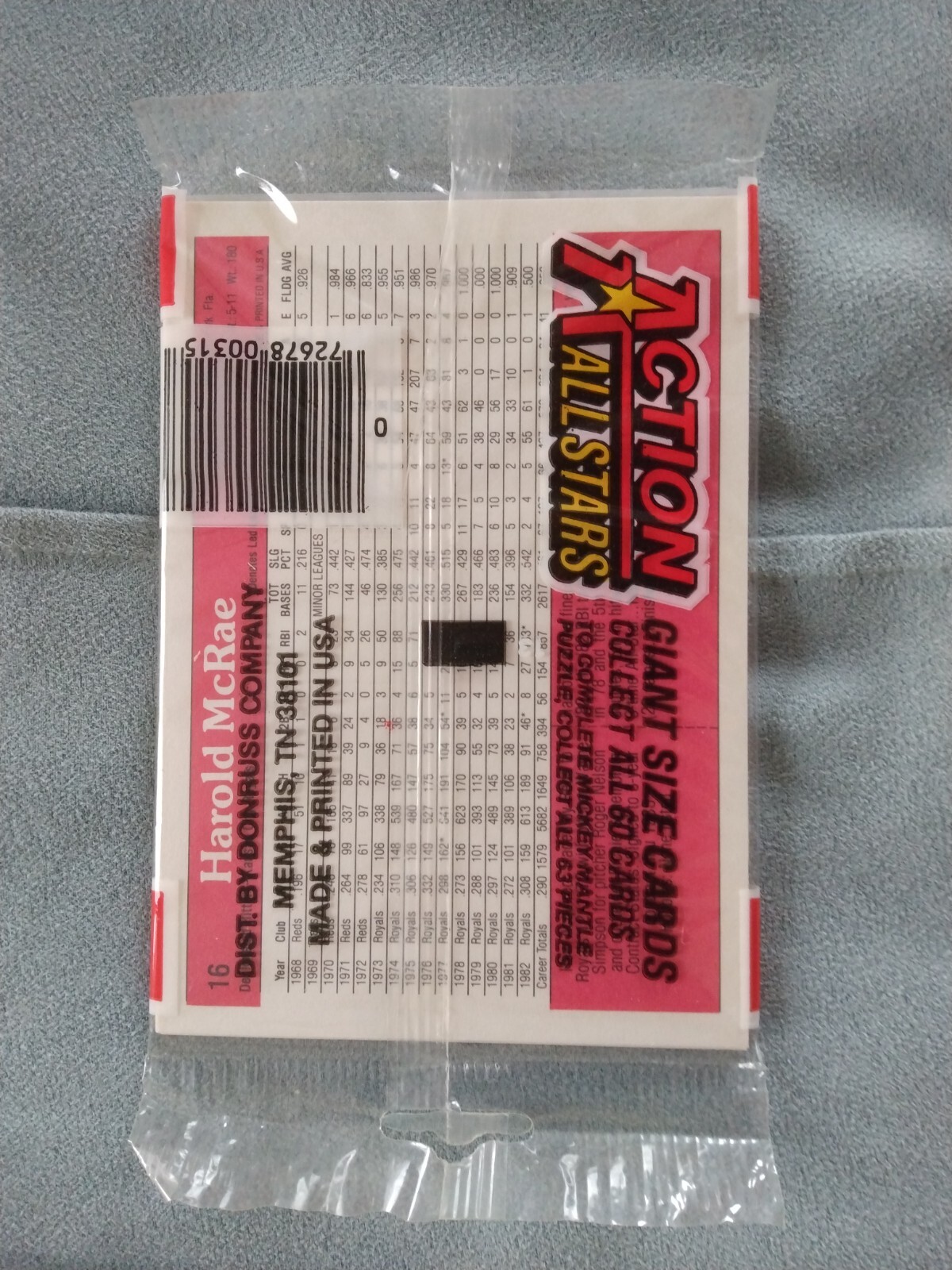 1983 Donruss Action All Stars Baseball Cards Sealed Pack Fernando