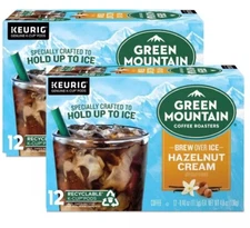 Green Mountain Coffee Roasters ICED HAZELNUT CREAM Keurig K Cups 2 Pack APR 2025
