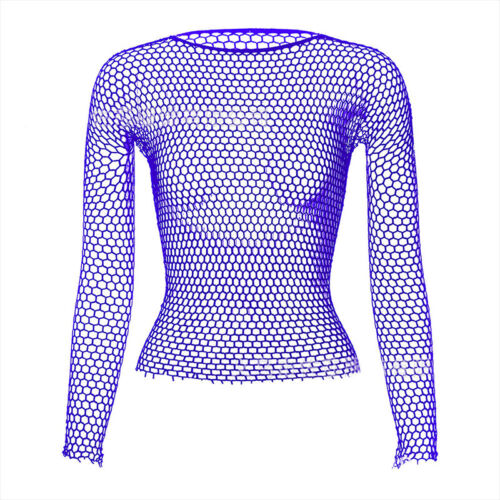Women Fishnet Hollow Out See-through Mesh Sleeveless Babydoll Mini Dress Tops * - Picture 11 of 18