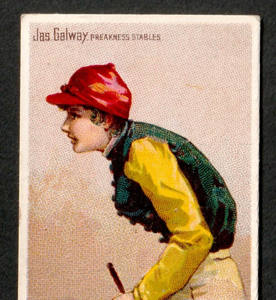 Preakness aprox. Tarjeta Allen & Ginter SR.rJas 1888 Galway Racing Colors of World N22 Foto 2 de 4
