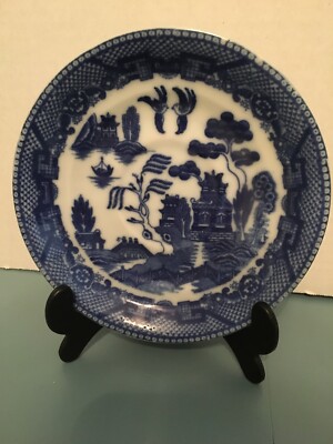 Vintage Blue Willow 5 3/4'' Plate Made In Japan Blue & White 