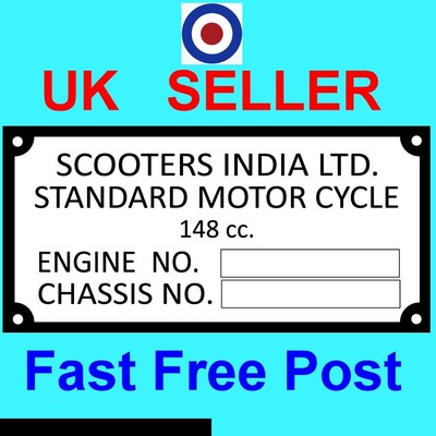 Indian Lambretta Gp Frame Numbers  - It Was Sold As The Lambretta Dl In Italy.