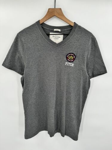 T-Shirt Abercrombie & Fitch Muscle New York Größe XL grau kurzärmelig Baumwolle - Bild 1 von 4